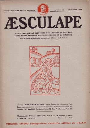 Image du vendeur pour Aesculape 1935 : N 12. George Sand et Chopin, les poux - Origines de la lithographie. Dcembre 1935. mis en vente par Librairie Et Ctera (et caetera) - Sophie Rosire