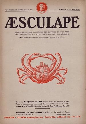 Aesculape 1936 : Numéro 5. Le bain de Bethsabée - St Eloi - L'épine au pied dans l'art Mai 1936.