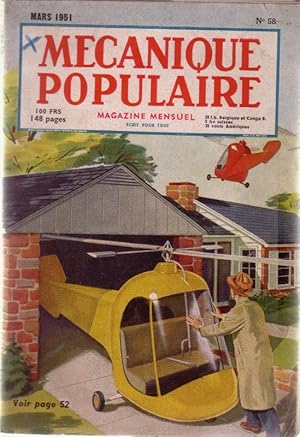 Image du vendeur pour Mcanique populaire 1951 N 58. En couverture: Voici votre hlicoptre. Mars 1951. mis en vente par Librairie Et Ctera (et caetera) - Sophie Rosire