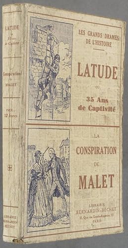 Seller image for Les grands drames de l'histoire : Latude ou 35 ans de captivit - La conspiration de Malet. Vers 1930. for sale by Librairie Et Ctera (et caetera) - Sophie Rosire