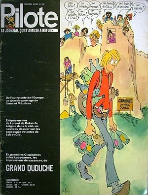 Bild des Verkufers fr Pilote N 616. Hebdomadaire. Le grand Duduche de Cabu en couverture. 26 aot 1971. zum Verkauf von Librairie Et Ctera (et caetera) - Sophie Rosire