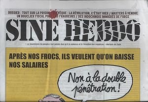 Siné hebdo N° 37. Non à la double pénétration! 20 mai 2009.