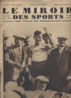 Le miroir des sports N° 542. En couverture : Bisseron, champion de France cycliste sur route. 10 ...