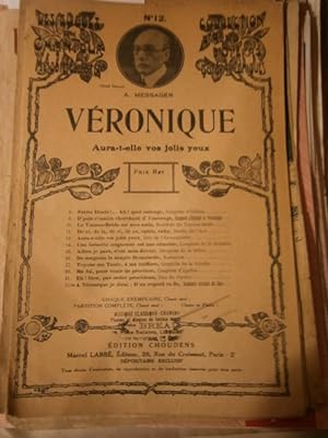 Image du vendeur pour Duo de l'escarpolette. Tir de "Vronique". Opra-comique en 3 actes. Vers 1900. mis en vente par Librairie Et Ctera (et caetera) - Sophie Rosire