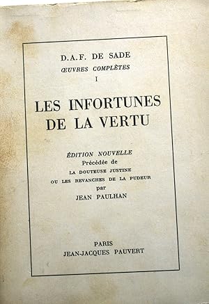 Image du vendeur pour Les infortunes de la vertu. mis en vente par Librairie Et Ctera (et caetera) - Sophie Rosire