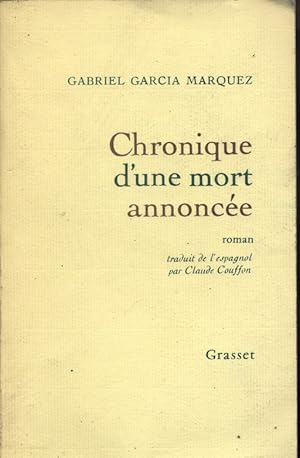 Chronique d'une mort annoncée. Roman.