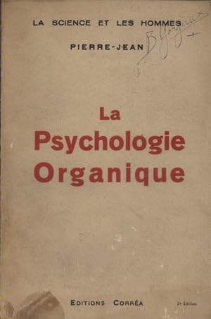 La psychologie organique.