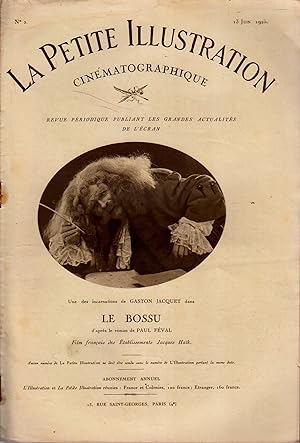 La Petite illustration cinématographique N° 2 : Le Bossu. 13 juin 1925.
