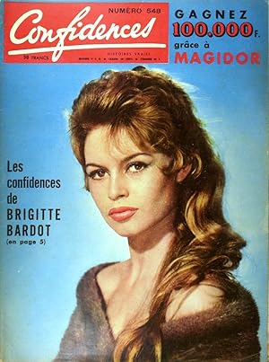 Confidences N° 548. Brigitte Bardot en couverture.