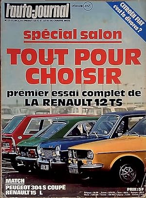 L'auto-journal 1972 numéro 17. Spécial salon. 1er octobre 1972.