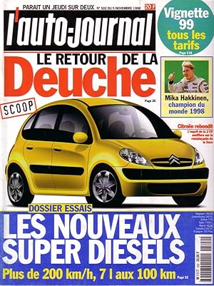 L'auto-journal 1998 N° 502. 5 novembre 1998.