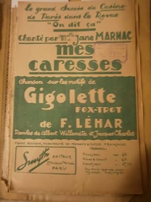 Seller image for Mes caresses. Chanson cre par Jane Marnac. for sale by Librairie Et Ctera (et caetera) - Sophie Rosire