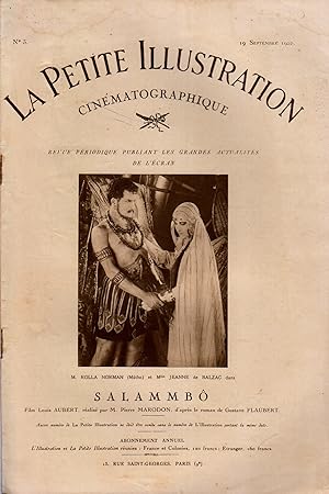 La Petite illustration cinématographique N° 3 : Salammbô. 19 septembre 1925.
