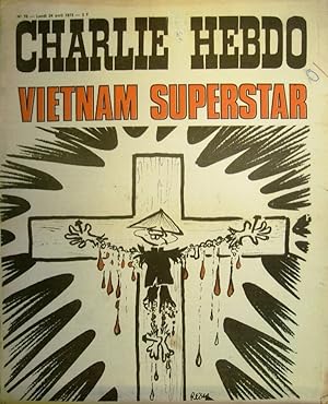 Charlie Hebdo N° 75. Couverture de Reiser : Vietnam superstar. 24 avril 1972.