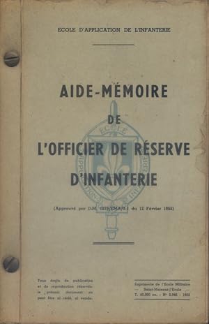 Seller image for Aide-mmoire de l'lve-officier de rserve d'infanterie. for sale by Librairie Et Ctera (et caetera) - Sophie Rosire