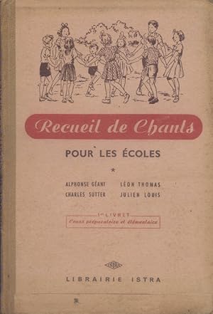 Bild des Verkufers fr Recueil de chants pour les coles. 1er livret. Cours prparatoire et lementaire. zum Verkauf von Librairie Et Ctera (et caetera) - Sophie Rosire