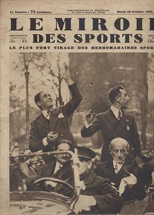 Le miroir des sports N° 566. En couverture : Costes et Bellonte à New-York. 28 octobre 1930.