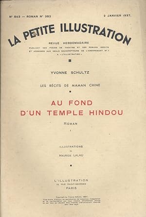 Imagen del vendedor de La petite illustration - Roman : Au fond d'un temple hindou. (Les rcits de Maman Chine). Janvier 1937. a la venta por Librairie Et Ctera (et caetera) - Sophie Rosire