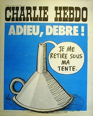 Charlie Hebdo N° 125. Couverture de Gébé : Adieu - Debré! 9 avril 1973.