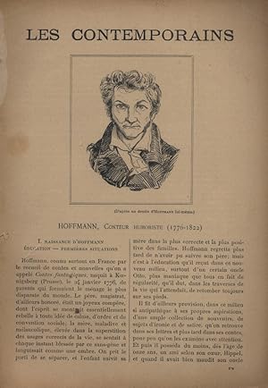 Imagen del vendedor de Les contemporains : Hoffmann, conteur humoriste (1776-1822). Biographie accompagne d'un portrait. Fin XIXe. Vers 1900. a la venta por Librairie Et Ctera (et caetera) - Sophie Rosire