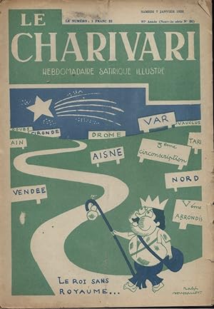 Bild des Verkufers fr Le Charivari N 80. Hebdomadaire satirique illustr. 7 janvier 1928. zum Verkauf von Librairie Et Ctera (et caetera) - Sophie Rosire