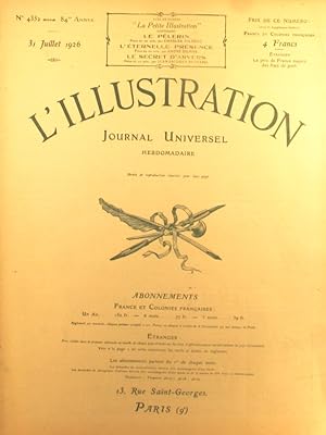 L'Illustration N° 4352. Italie nouvelle - Liban - Le radiophare ultra-sonore 31 juillet 1926.