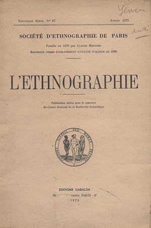 Seller image for L'ethnographie. Nouvelle srie N 67. for sale by Librairie Et Ctera (et caetera) - Sophie Rosire