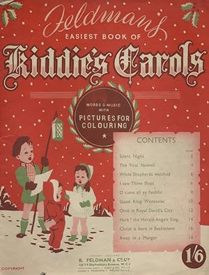 Easiest book of kiddie's carols. Words and music with pictures for colouring.