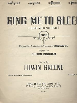 Seller image for Sing me to sleep. Song. for sale by Librairie Et Ctera (et caetera) - Sophie Rosire