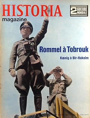 Historia magazine. Seconde guerre mondiale. Numéro 37. Rommel à Tobrouk. 1er août 1968.