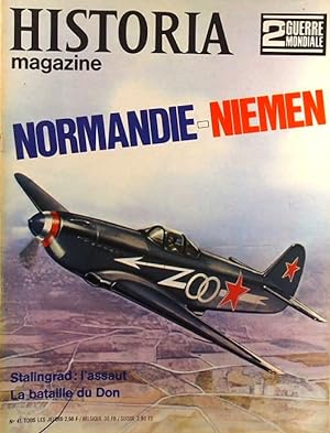Historia magazine. Seconde guerre mondiale. Numéro 41. Normandie-Niemen. 29 août 1968.