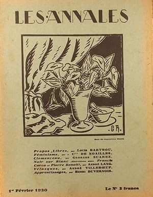 Bild des Verkufers fr Les Annales politiques et littraires N 2351. 1er fvrier 1930. zum Verkauf von Librairie Et Ctera (et caetera) - Sophie Rosire