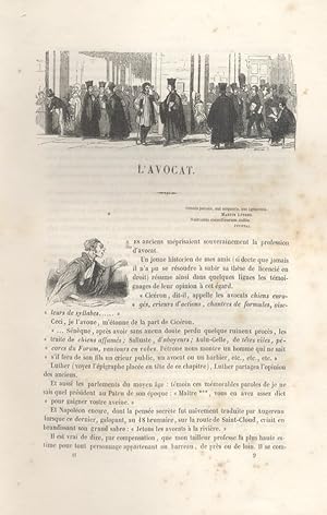 Seller image for Les Franais peints par eux-mmes. L'avocat. Livraison N 50, avec sa couverture d'origine, contenant la "Correspondance des Franais". Vers 1840. for sale by Librairie Et Ctera (et caetera) - Sophie Rosire