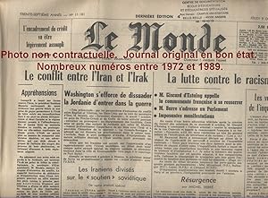 Le Monde. Quotidien N° 13766, du 30 avril/2 mai 1989. Nombreux numéros entre 1972 et 1988. Demand...