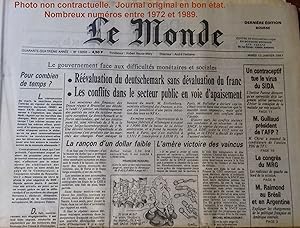 Le Monde. Quotidien N° 13783, du 21 et 22 mai 1989. 21 et 22 mai 1989.