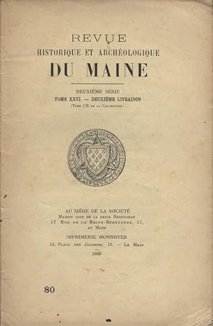 Seller image for Revue historique et archologique du Maine. Deuxime srie. Tome XXIV. Deuxime livraison. for sale by Librairie Et Ctera (et caetera) - Sophie Rosire