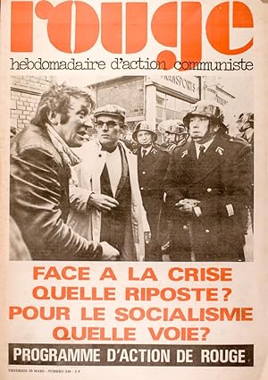 Rouge N° 248. Hebdomadaire d'action communiste. Programme d'action de Rouge. 29 mars 1974.