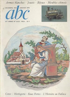 ABC N° 22-23 (Nouvelle série). Armes blanches - Jouets - Bijoux - Meubles chinois Janvier 1975.