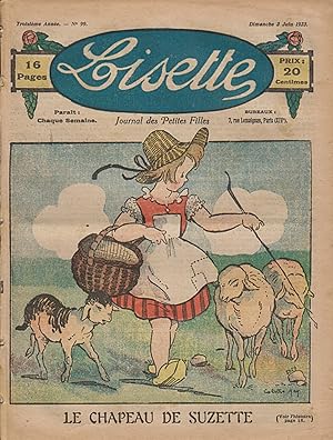 Image du vendeur pour Lisette. Journal des petites filles. 3e anne, numro 99. Lectures, histoires illustres, couture: Maillot de bain et tunique de plage. 3 juin 1923. mis en vente par Librairie Et Ctera (et caetera) - Sophie Rosire