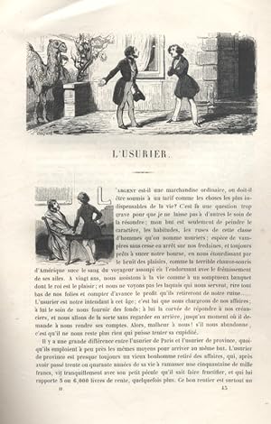 Imagen del vendedor de Les Franais peints par eux-mmes. L'usurier. Vers 1840. a la venta por Librairie Et Ctera (et caetera) - Sophie Rosire