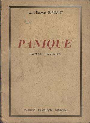 Panique. Roman policier. Vers 1950.