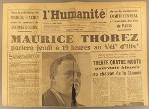 L'Humanité. Nouvelle série N° 89. Organe central du Parti communiste français. 28 novembre 1944.