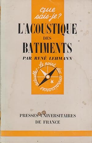 Seller image for L'acoustique des btiments. for sale by Librairie Et Ctera (et caetera) - Sophie Rosire