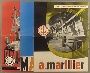 Trois dépliants publicitaires de la société A. Marillier, fabricants de matériel de fonderie à Sa...