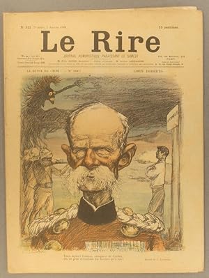 Imagen del vendedor de Le Rire N 300. En couverture - Lord Roberts, vainqueur de Cordua, par Landre. 5 janvier 1900. a la venta por Librairie Et Ctera (et caetera) - Sophie Rosire