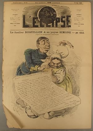 L'éclipse N° 19. Le fusilier Boquillon et sa payse Simone. Couverture illustrée en couleurs par A...