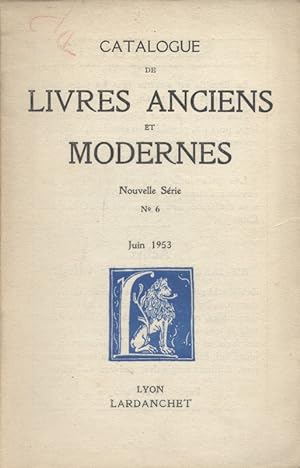 Catalogues de livres anciens et modernes. N° 6. Juin 1953.