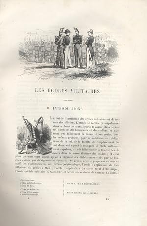 Les Français peints par eux-mêmes. Les écoles militaires. Livraison N° 396, avec sa couverture d'...