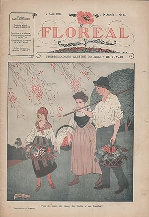 FLOREAL 1921 N° 14. L'hebdomadaire illustré du monde du travail. 2 avril 1921.
