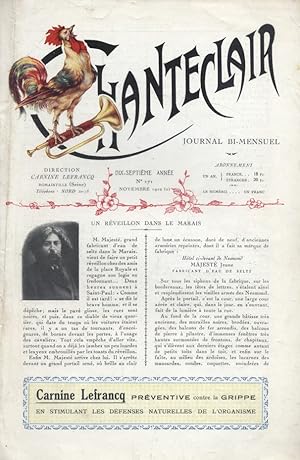 Chanteclair. Journal bi-mensuel N° 171. Caricature en couleurs par A. Chanteau et notice biograph...